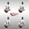Service Caster 3 Inch 316SS High Temp Glass Filled Nylon 1-3/8 Inch Stem Caster Set Brake SCC SCC-SS316EX20S314-GFNSHT-TLB-138-4 - alternate 3